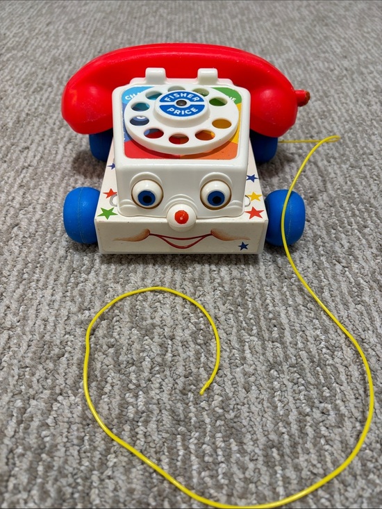 Fisher-Price Other - 1985 Retro Fisher-Price Pull-Along Rotary Chatter Phone